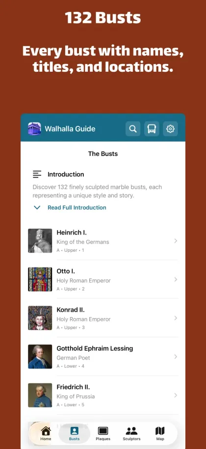 Walhalla Guide bust list